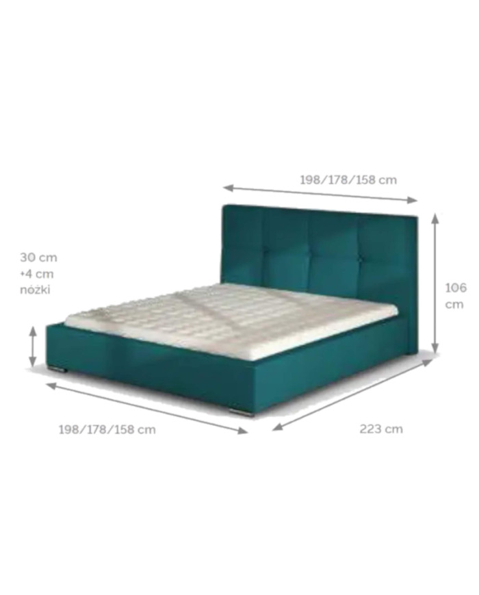 Łóżka tapicerowane Mario standard 180x200 cm, Comforteo