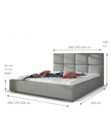 Łóżka tapicerowane Stella standard 160x200 cm, Comforteo Łóżka tapicerowane Stella standard 160x200 cm, Comforteo
