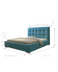 Łóżka tapicerowane Sierra standard 180x200 cm, Comforteo