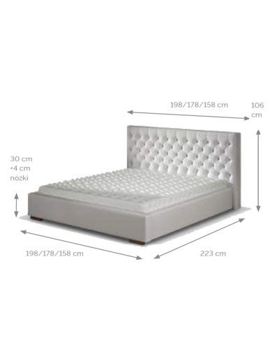 Łóżka tapicerowane Chester standard 160x200 cm, Comforteo Łóżka tapicerowane Chester standard 160x200 cm, Comforteo