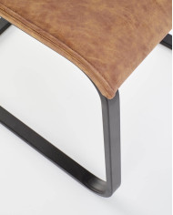 Krzesło K265 Brązowe/dąb miodowy-5