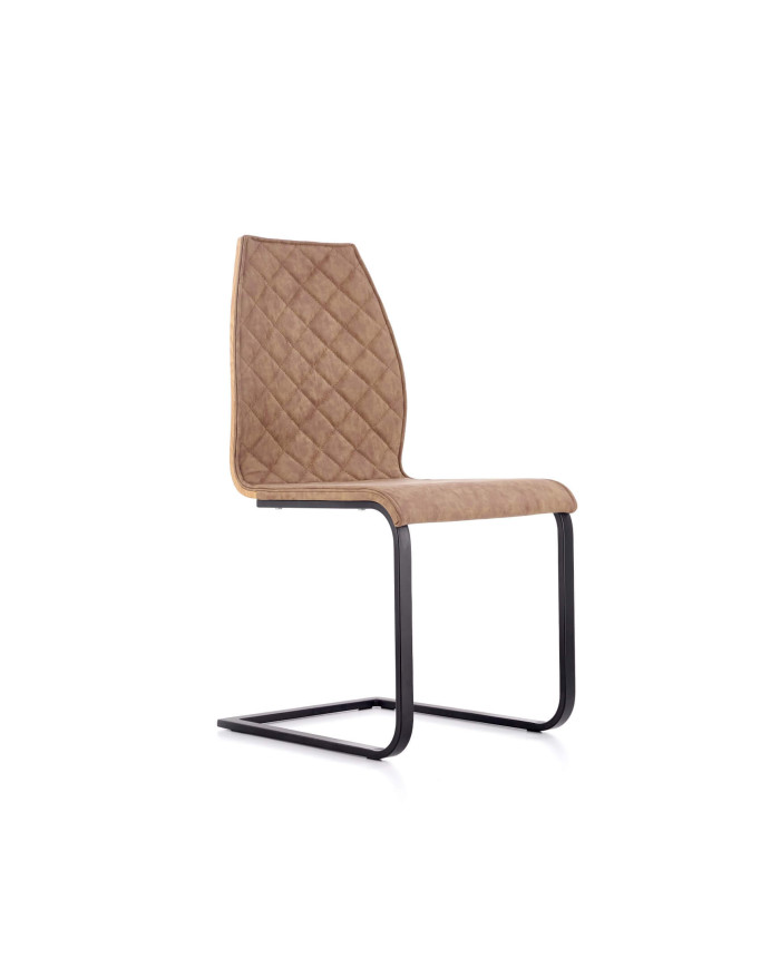 Krzesło K265 Brązowe/dąb miodowy-1