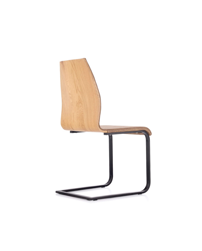 Krzesło K265 Brązowe/dąb miodowy-3
