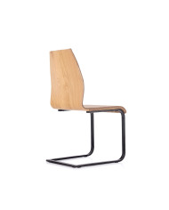 Krzesło K265 Brązowe/dąb miodowy-3
