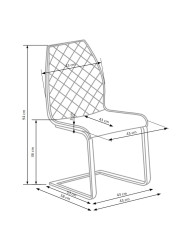 Krzesło K265 Brązowe/dąb miodowy-7