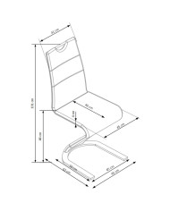 Krzesło K291 Białe-5