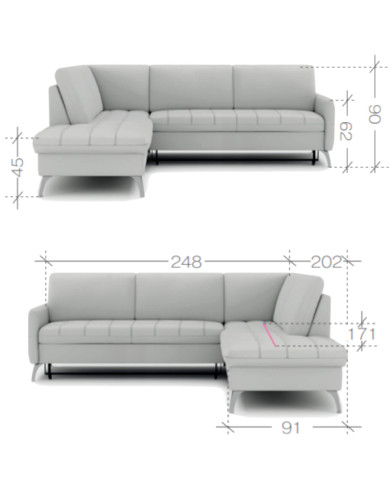 Narożnik Lukka OS+3FB+1 zagłówek, funkcja spania, pojemnik, Stagra Narożnik Lukka OS+3FB+1 zagłówek, funkcja spania, pojemnik, Stagra