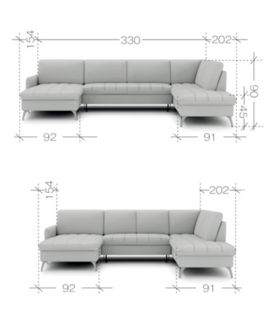 Narożnik Lukka OS+3F+OSB+2 zagłówki, funkcja spania, pojemniki, regulowane zagłówki, Stagra Narożnik Lukka OS+3F+OSB+2 zagłówki, funkcja spania, pojemniki, regulowane zagłówki, Stagra