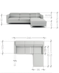 Narożnik Marozzo 3FB+OSB, funkcja spania, pojemnik, regulowane zagłówki, Stagra