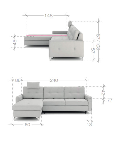 Narożnik Nawe 2FB+OSB+1 zagłówek, funkcja spania, regulowane oparcia, Stagra Narożnik Nawe 2FB+OSB+1 zagłówek, funkcja spania, regulowane oparcia, Stagra