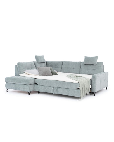 Narożnik Nawe 2FB+OS+1 zagłówek, funkcja spania, pojenik, regulowane oparcia, Stagra Narożnik Nawe 2FB+OS+1 zagłówek, funkcja spania, pojenik, regulowane oparcia, Stagra