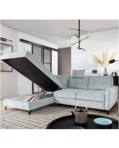 Narożnik Nawe 2FB+OS+1 zagłówek, funkcja spania, pojenik, regulowane oparcia, Stagra Narożnik Nawe 2FB+OS+1 zagłówek, funkcja spania, pojenik, regulowane oparcia, Stagra