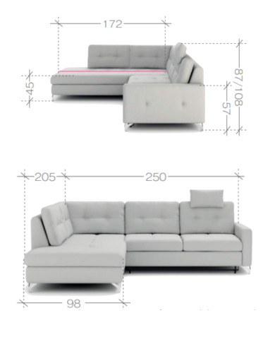 Narożnik Nawe 2FB+OS+1 zagłówek, funkcja spania, pojenik, regulowane oparcia, Stagra Narożnik Nawe 2FB+OS+1 zagłówek, funkcja spania, pojenik, regulowane oparcia, Stagra
