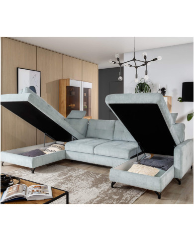 Narożnik Nawe OSB+2F+OS+2 zagłówki, funkcja spania, pojemniki, regulowane oparcia, Stagra Narożnik Nawe OSB+2F+OS+2 zagłówki, funkcja spania, pojemniki, regulowane oparcia, Stagra