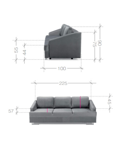 Sofa Bucco, funkcja spania, pojemnik, Stagra Sofa Bucco, funkcja spania, pojemnik, Stagra