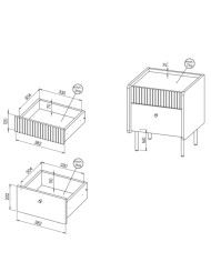 Szafka nocna Prestigo P12, z szufladą, DOLMAR