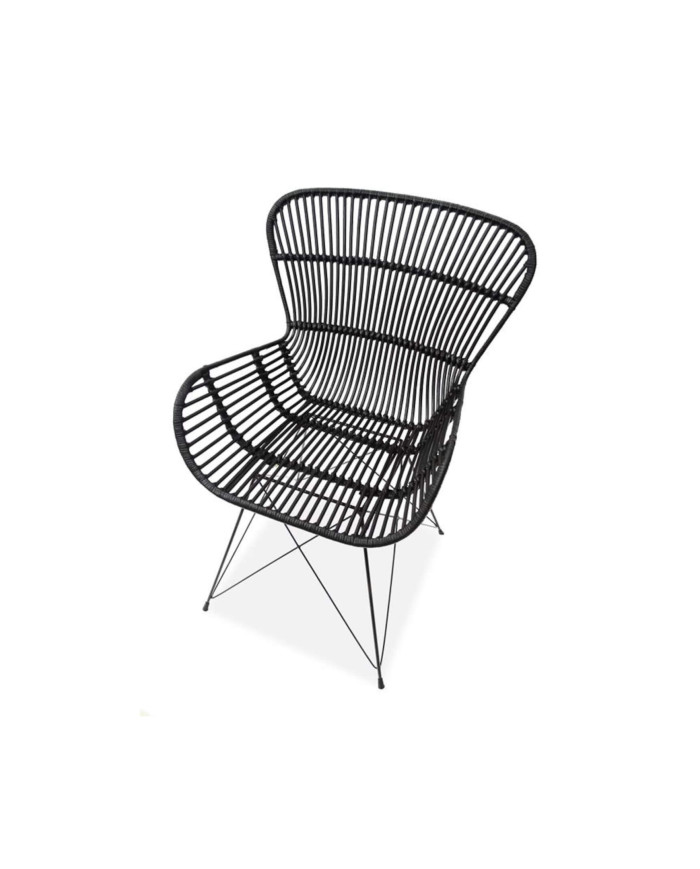 Krzesło K335 Rattan czarny