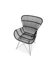 Krzesło K335 Rattan czarny