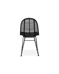 Krzesło K337 Rattan naturalny/czarny