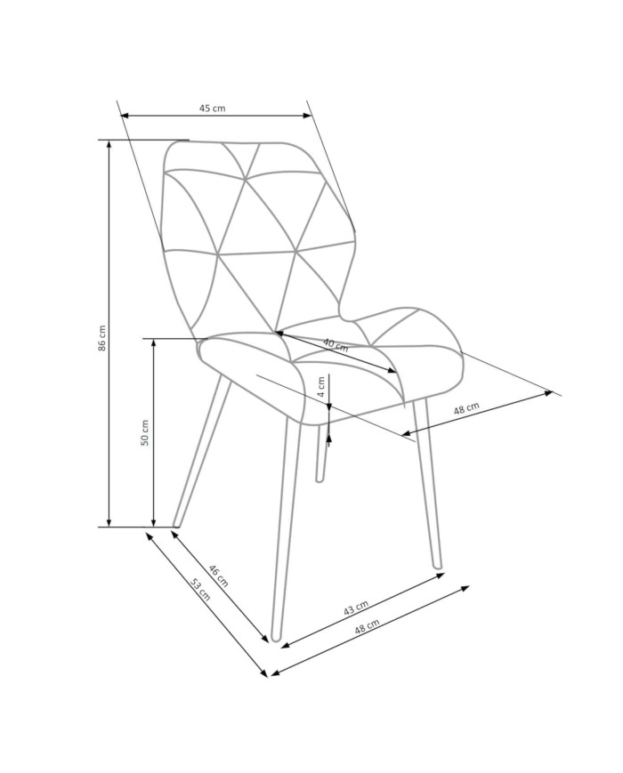 Krzesło K453 Granatowe
