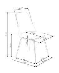 Krzesło K460 Popielate/ złote