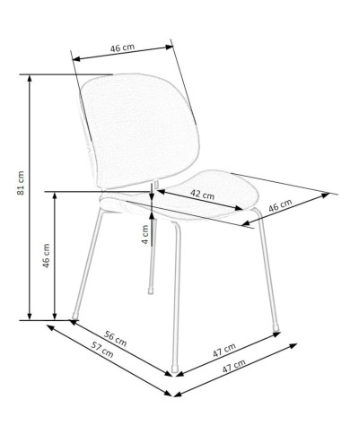 Krzesło biurowe K467 ciemnopopielate/dąb naturalny, czarne metalowe nogi, HALMAR Krzesło biurowe K467 ciemnopopielate/dąb naturalny, czarne metalowe nogi, HALMAR