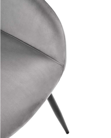 Nowoczesne krzesło z podłokietnikami K480, popielate, metalowe czarne nogi, HALMAR Nowoczesne krzesło z podłokietnikami K480, popielate, metalowe czarne nogi, HALMAR