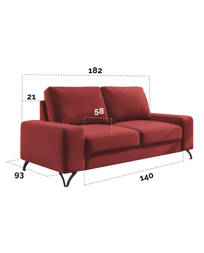 Sofa Flavio mała L6F+L5+R5, funkcja spania, COMFORTEO