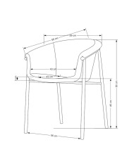 Krzesło K489 Popielaty/ złoty
