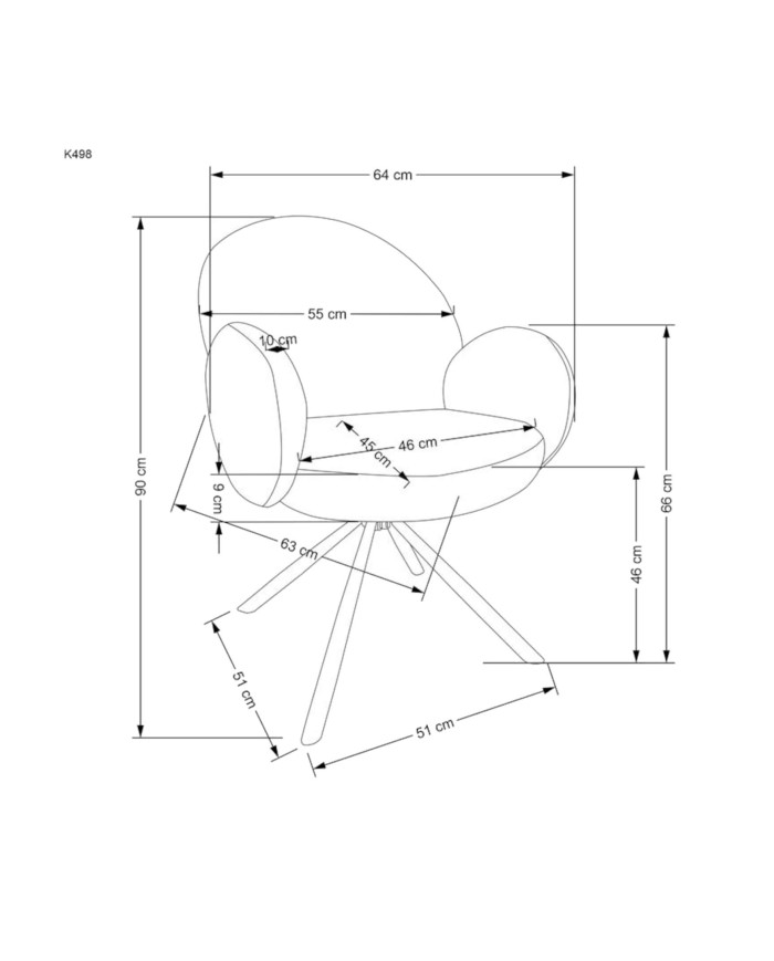 Nowoczesne krzesło z podłokietnikami K498, obrotowe, cappuccino, tkanina boucle, metalowe czarne nogi, HALMAR