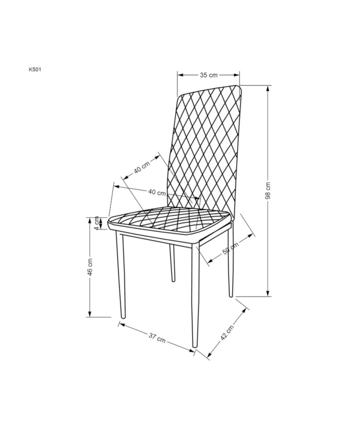 Krzesło K501, Czarne/ złote