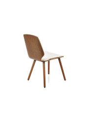 Krzesło K511, kremowe/ orzechowe