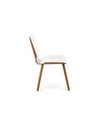 Krzesło K511, kremowe/ orzechowe