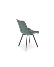 Krzesło K519, częściowo obrotowe, ciemnozielone