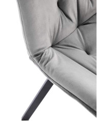 Krzesło K519, częściowo obrotowe, popielate
