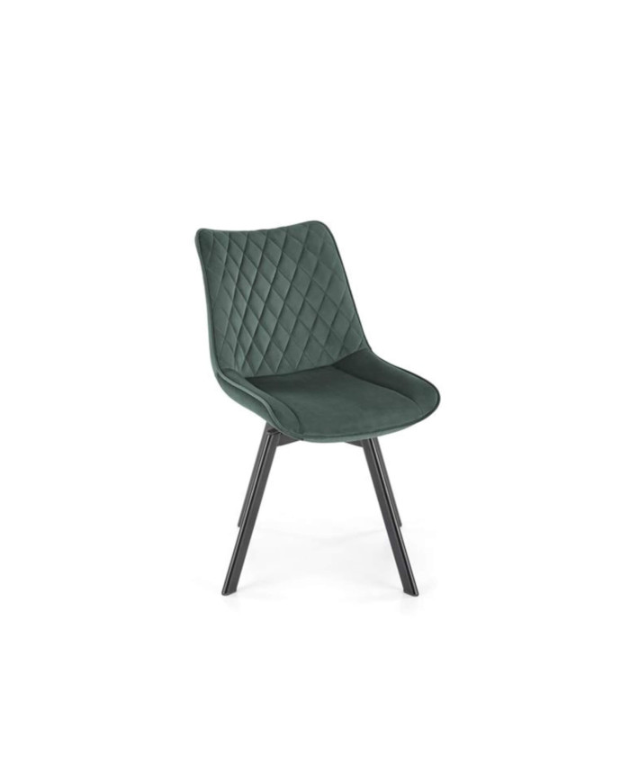 Krzesło K520, częściowo obrotowe, ciemnozielone