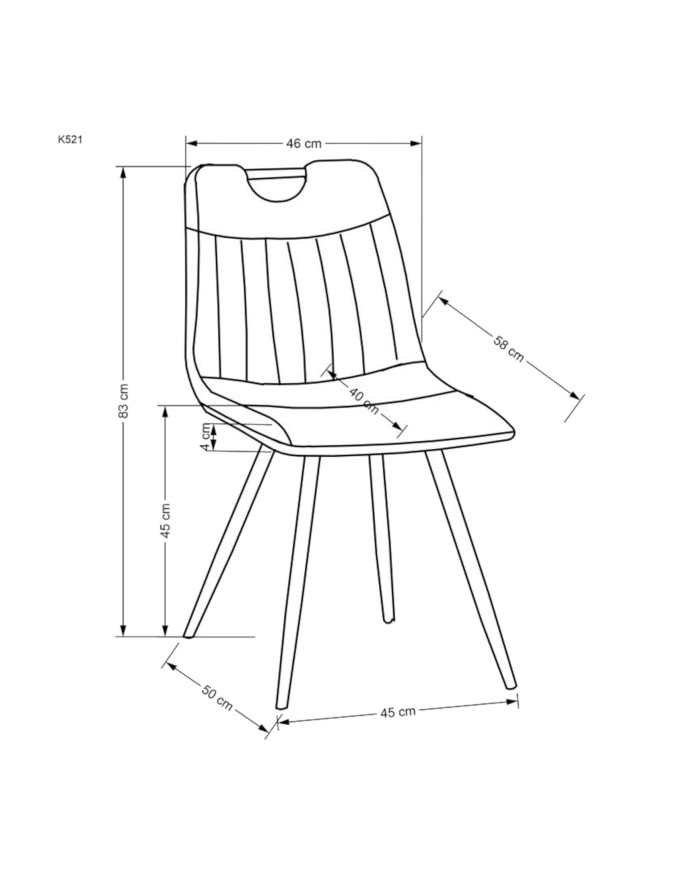 Krzesło K521, ciemnozielone