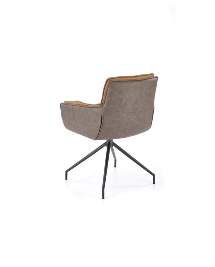 Krzesło K523, obrotowe, brązowe/ ciemnobrązowe