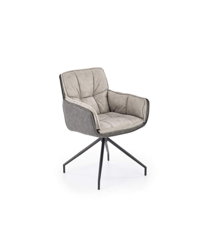 Krzesło K523, obrotowe, popielate/ czarne