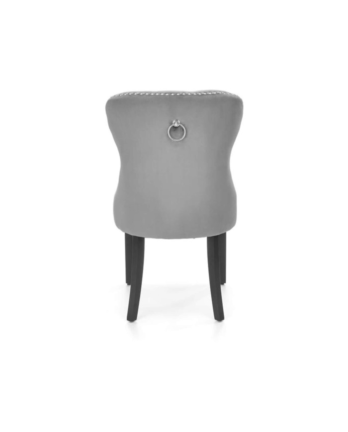 Krzesło Miya z kołatką, czarny/ popielaty