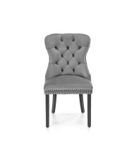 Krzesło Miya z kołatką, czarny/ popielaty