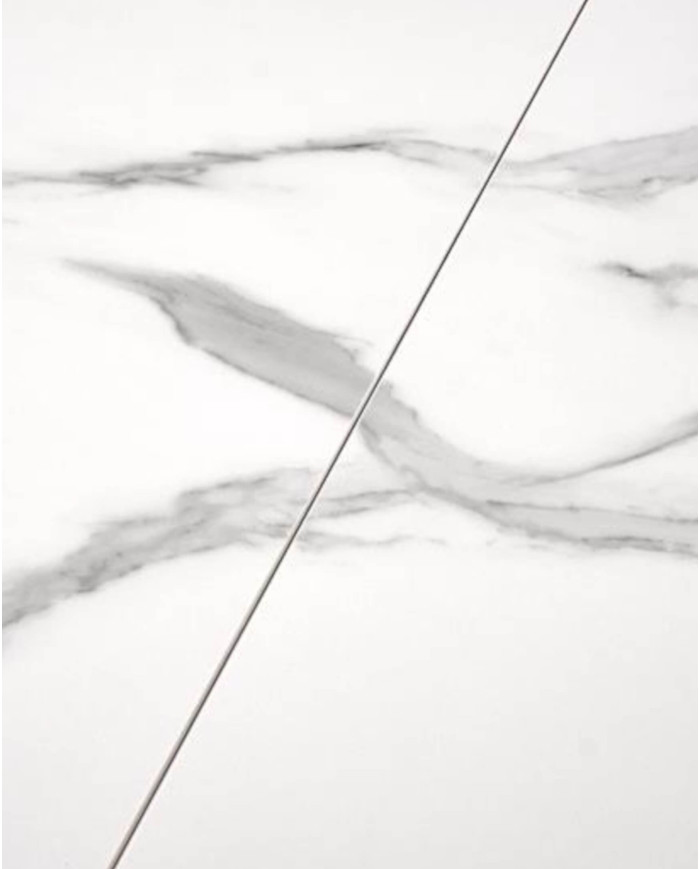 Stół Vivaldi, biały marmur, rozkładany, 160-200/89/78 cm