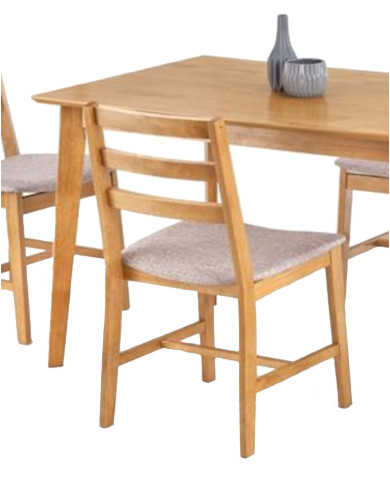 Zestaw Cordoba, stół 120/80/75 cm + 4 krzesła, dąb jasny/tkanina mocate, HALMAR Zestaw Cordoba, stół 120/80/75 cm + 4 krzesła, dąb jasny/tkanina mocate, HALMAR