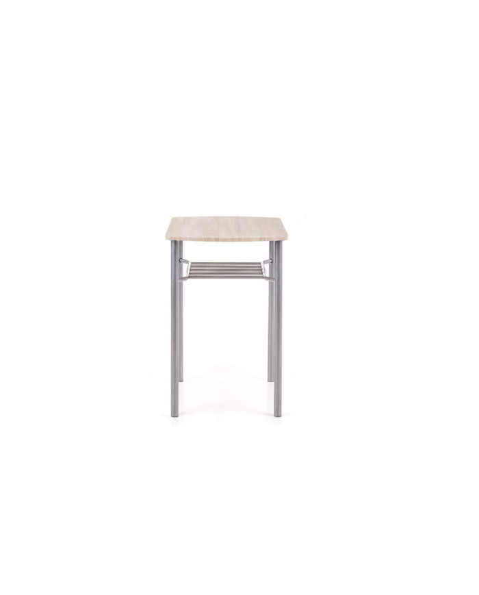 Zestaw Lance, stół 82/50/75 cm + 2 krzesła, dąb sonoma/ srebrny