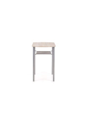 Zestaw Lance, stół 82/50/75 cm + 2 krzesła, dąb sonoma/ srebrny