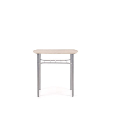 Zestaw Lance, stół 82/50/75 cm + 2 krzesła, dąb sonoma/srebrny, HALMAR Zestaw Lance, stół 82/50/75 cm + 2 krzesła, dąb sonoma/srebrny, HALMAR