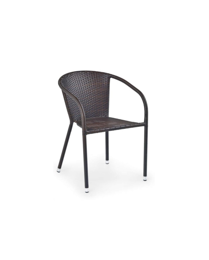 Krzesło Midas, ciemnobrązowe, rattan syntetyczny