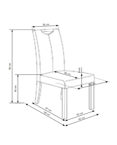 Krzesło Caro Buk/Kremowe-2 Krzesło Caro Buk/Kremowe-2