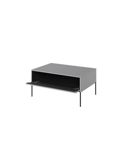 Stolik kawowy Trend TR-09, otwierana klapa, front MDF frezowany, szary/ czarny, LENART Stolik kawowy Trend TR-09, otwierana klapa, front MDF frezowany, szary/ czarny, LENART