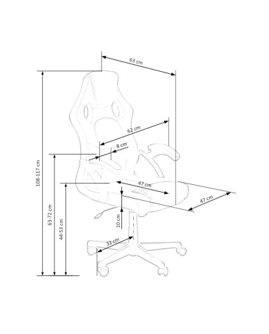 Fotel gamingowy Berkel, czarny/popiel, obrotowy, z podłokietnikami, wygodne przeszycia, funkcja Tilt, HALMAR Fotel gamingowy Berkel, czarny/popiel, obrotowy, z podłokietnikami, wygodne przeszycia, funkcja Tilt, HALMAR